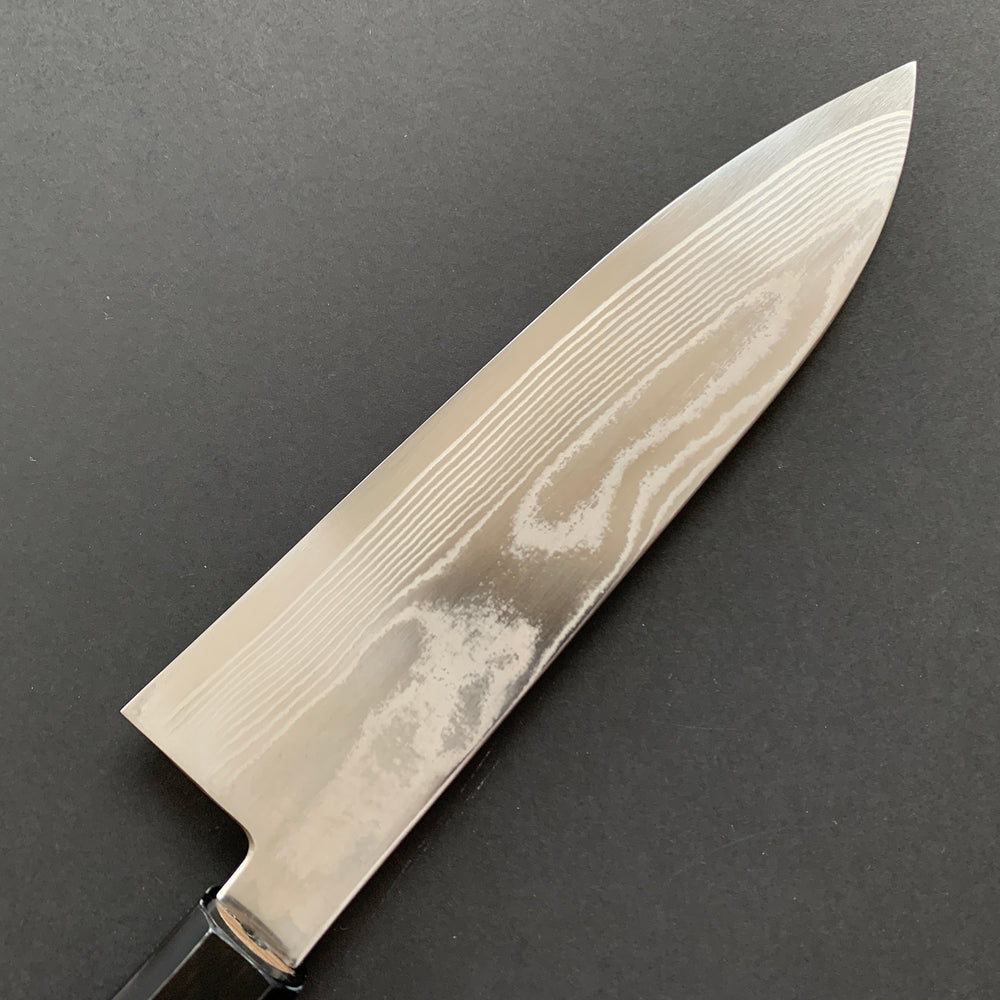 Santoku knife, Ginsan stainless steel, Damascus finish, Ginsou range - Hatsukokoro
