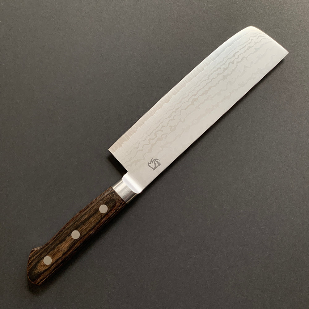 Nakiri knife, VG10 Stainless Steel, Damascus finish - Miki Hamono