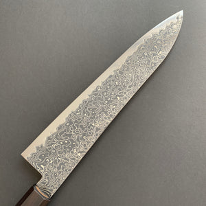 Gyuto knife, SG2 powder steel, Kurozome Damascus finish, Ryuhyo range - Hatsukokoro