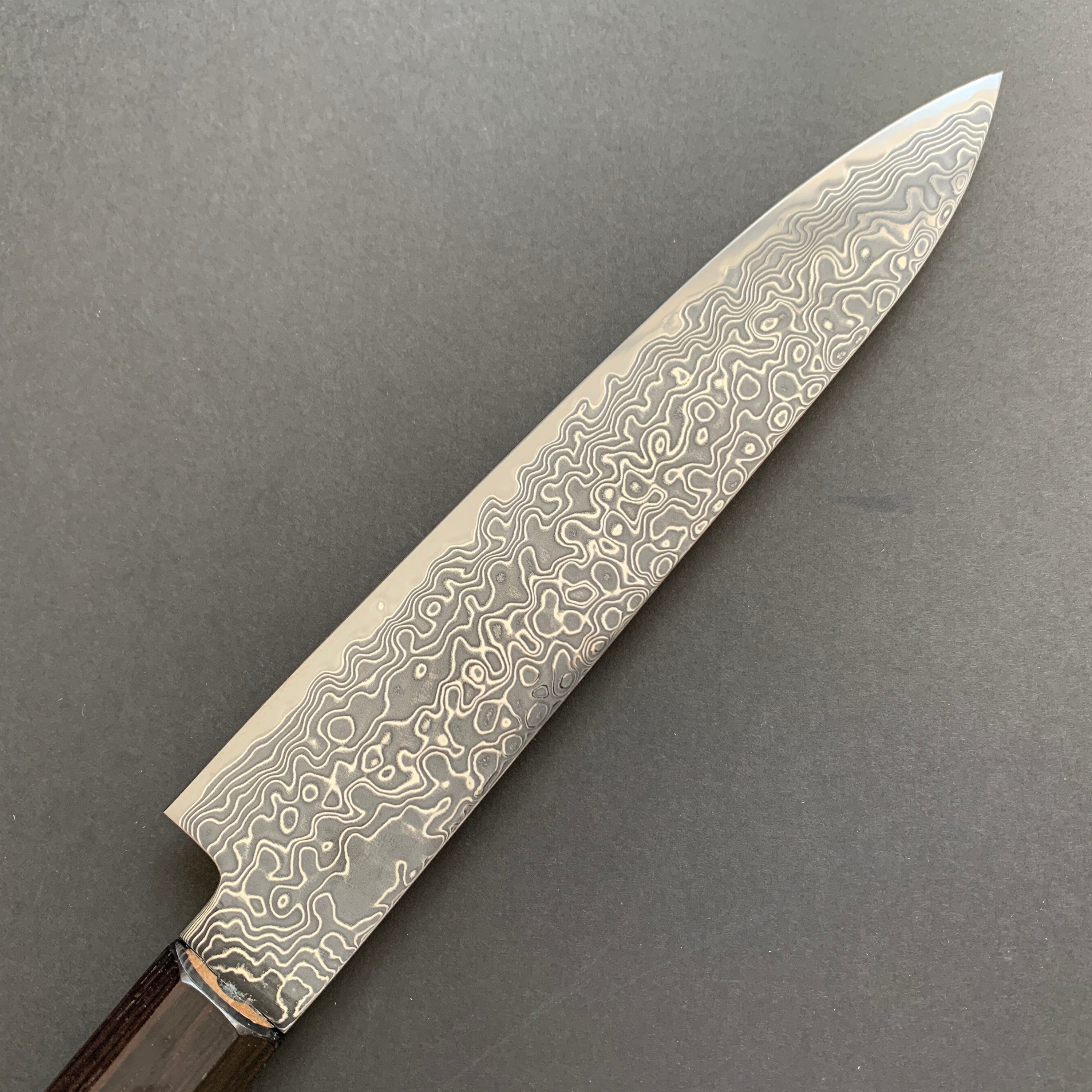 Petty knife, SG2 powder steel, Kurozome Damascus finish, Ryuhyo range - Hatsukokoro