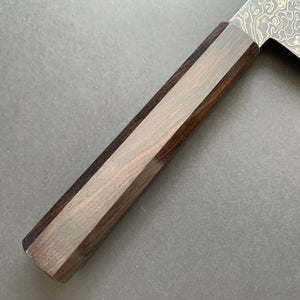 Santoku knife, SG2 powder steel, Kurozome Damascus finish, Ryuhyo range - Hatsukokoro