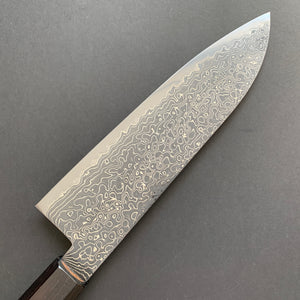 Santoku knife, SG2 powder steel, Kurozome Damascus finish, Ryuhyo range - Hatsukokoro