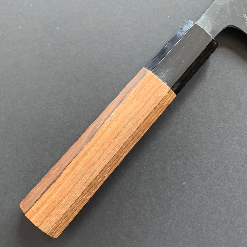 Bunka knife, Aogami 2 with iron cladding, Kurouchi finish, Shikkoku range - Hatsukokoro