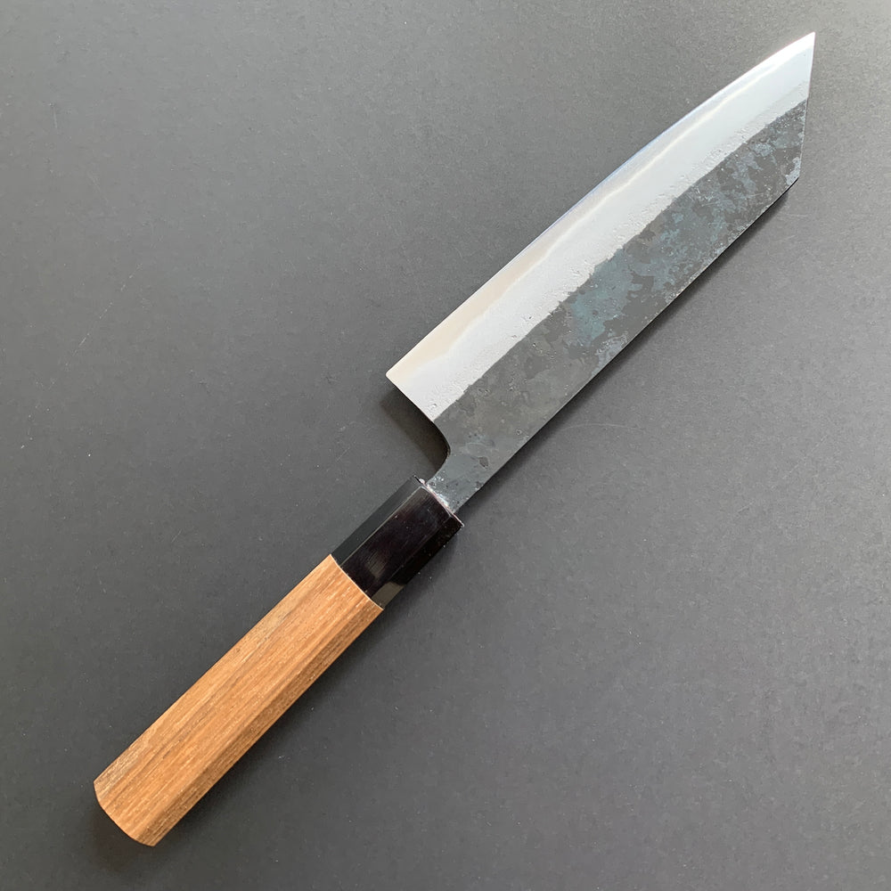 Bunka knife, Aogami 2 with iron cladding, Kurouchi finish, Shikkoku range - Hatsukokoro