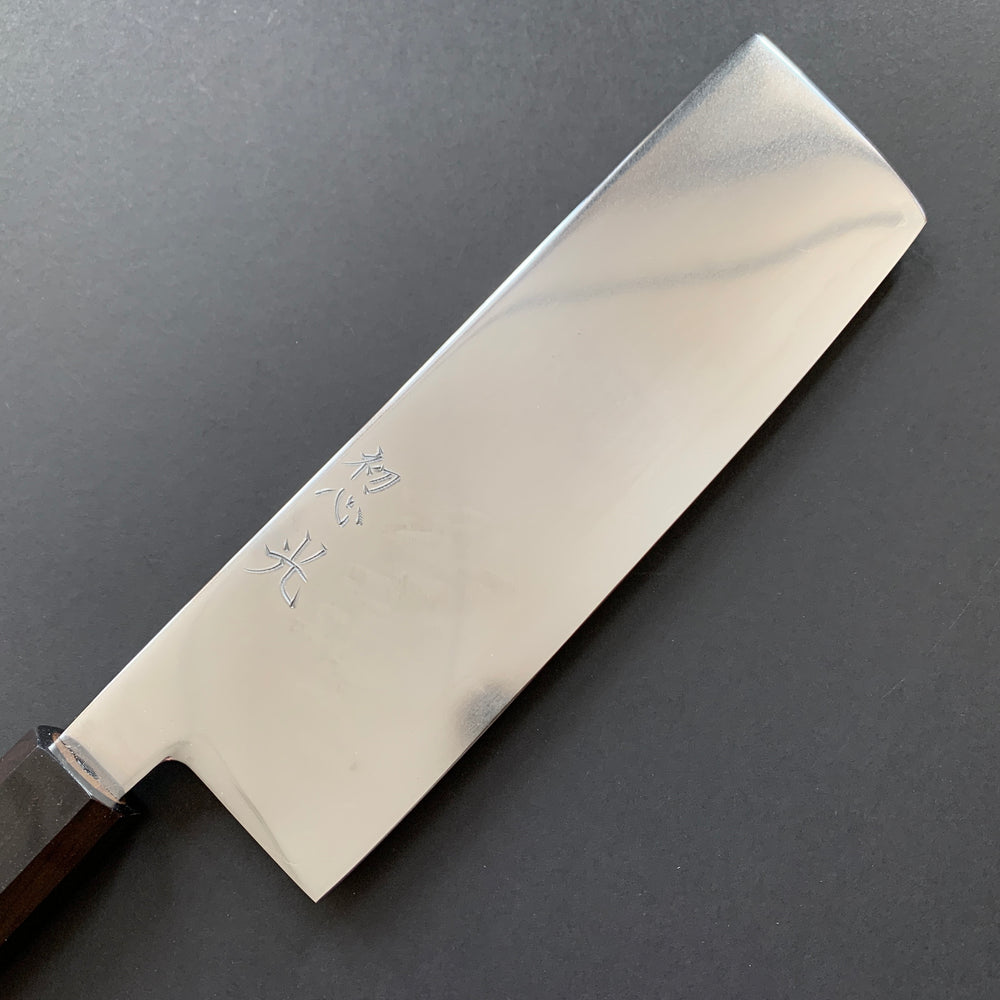 Nakiri knife, SLD steel, Polished finish, Hikari range - Hatsukokoro