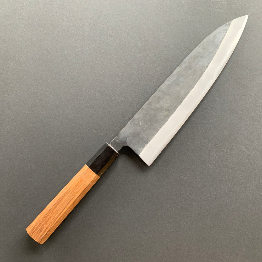 Gyuto knife, Aogami Super with stainless steel cladding, kurouchi finish - Kamo