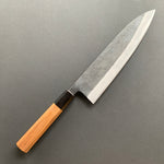 Gyuto knife, Aogami Super with stainless steel cladding, kurouchi finish - Kamo