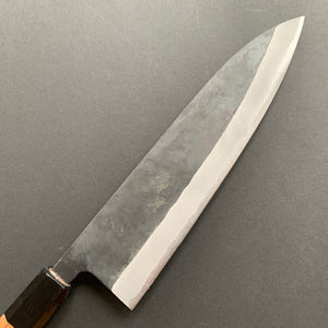 Gyuto knife, Aogami Super with stainless steel cladding, kurouchi finish - Kamo
