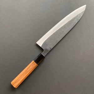 Gyuto knife, Aogami Super with stainless steel cladding, kurouchi finish - Kamo
