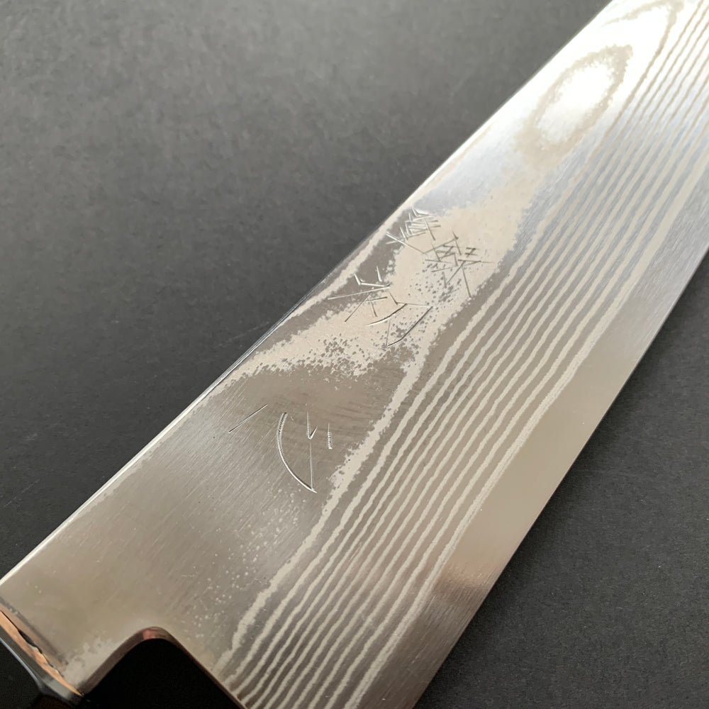 Kiritsuke Gyuto knife, Ginsan stainless steel, Damascus finish, Ginsou range - Hatsukokoro