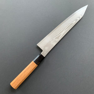 Kiritsuke Gyuto knife, Ginsan stainless steel, Damascus finish, Ginsou range - Hatsukokoro