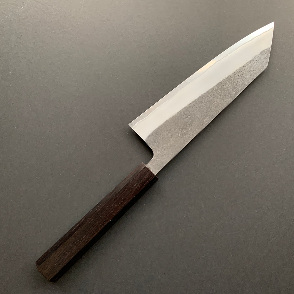 Bunka knife, Shirogami 2 with stainless steel cladding, kurouchi nashiji finish - Yoshikane