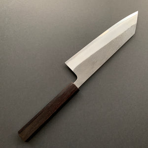 Bunka knife, Shirogami 2 with stainless steel cladding, kurouchi nashiji finish - Yoshikane