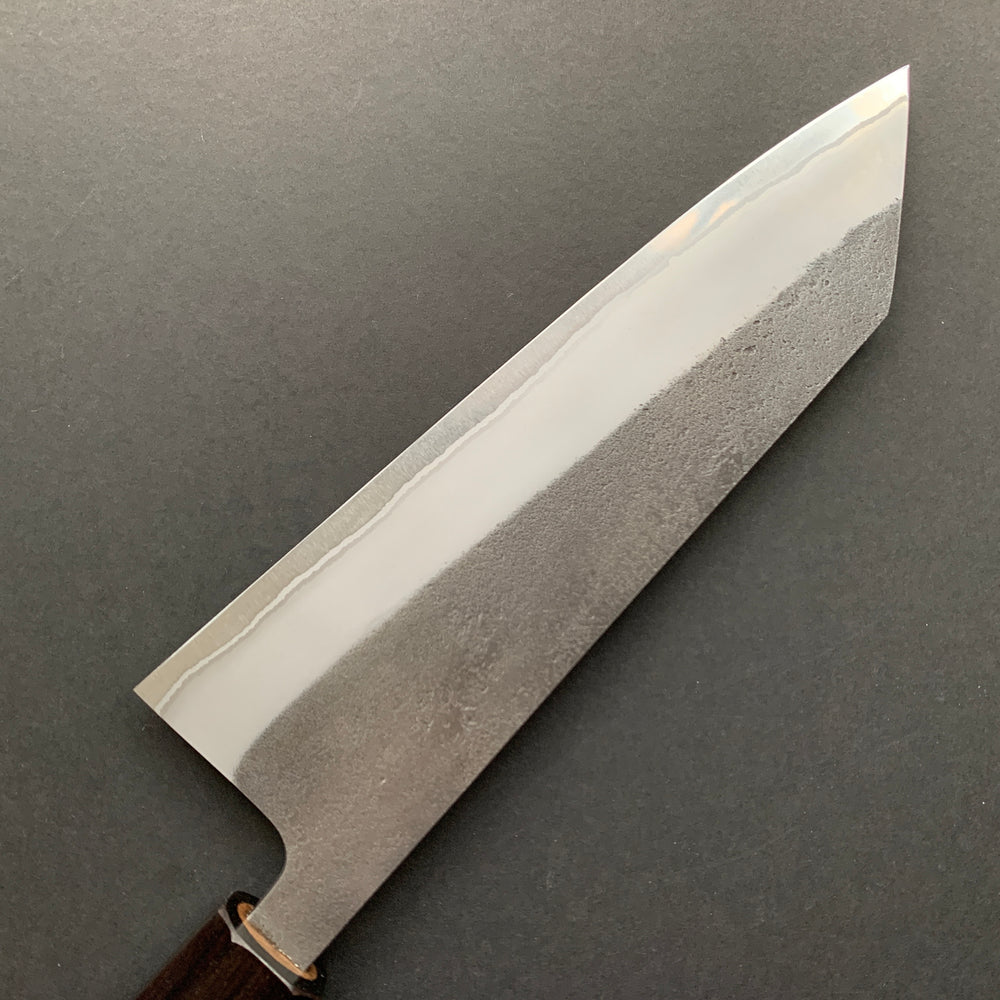 Bunka knife, Shirogami 2 with stainless steel cladding, kurouchi nashiji finish - Yoshikane