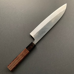 Gyuto knife, Shirogami 2 carbon steel with Stainless Steel cladding, Kurouchi finish, Kurokaze range - Hatsukokoro