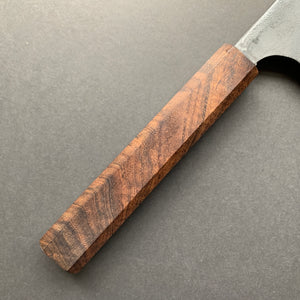 Nakiri knife, Shirogami 2 with iron cladding, Kurouchi finish - Kajibee