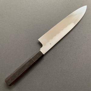 Honyaki Santoku knife, Shirogami 3 Carbon steel, mirror polish finish - Ikeda