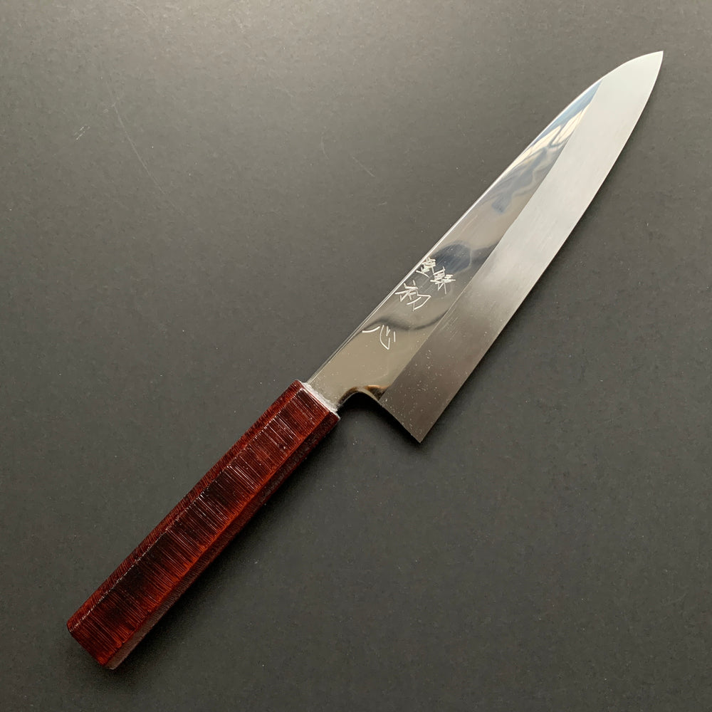 Gyuto knife, Shirogami 3 Honyaki, Polished finish, Urushi handle - Nakagawa Hamono