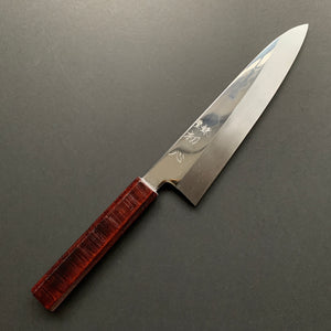 Gyuto knife, Shirogami 3 Honyaki, Polished finish, Urushi handle - Nakagawa Hamono