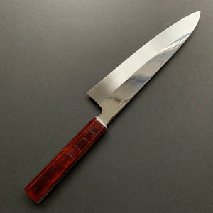 Gyuto knife, Shirogami 3 Honyaki, Polished finish, Urushi handle - Nakagawa Hamono