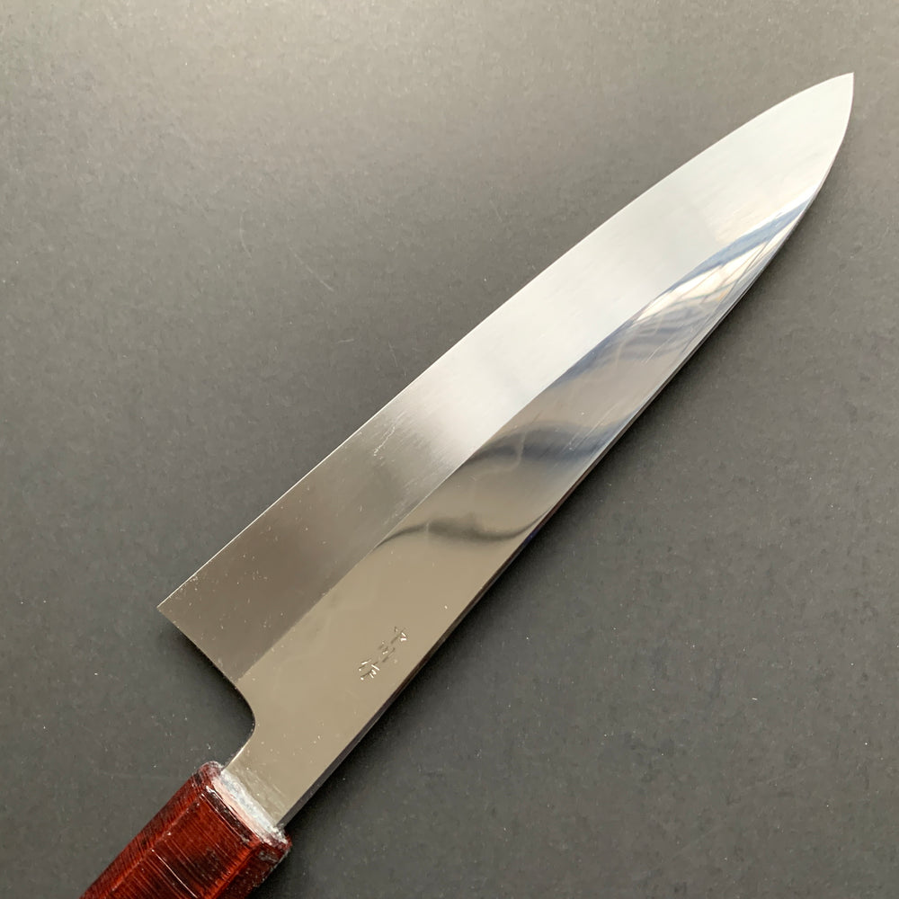 Gyuto knife, Shirogami 3 Honyaki, Polished finish, Urushi handle - Nakagawa Hamono