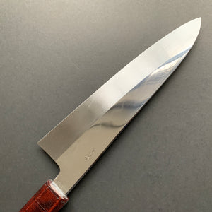 Gyuto knife, Shirogami 3 Honyaki, Polished finish, Urushi handle - Nakagawa Hamono