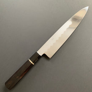 Honyaki Gyuto knife, Shirogami 3 Carbon steel, mirror polish finish - Ikeda