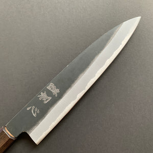 Gyuto knife, Aogami 2 with iron cladding, Kurouchi finish, Aosagi range - Hatsukokoro