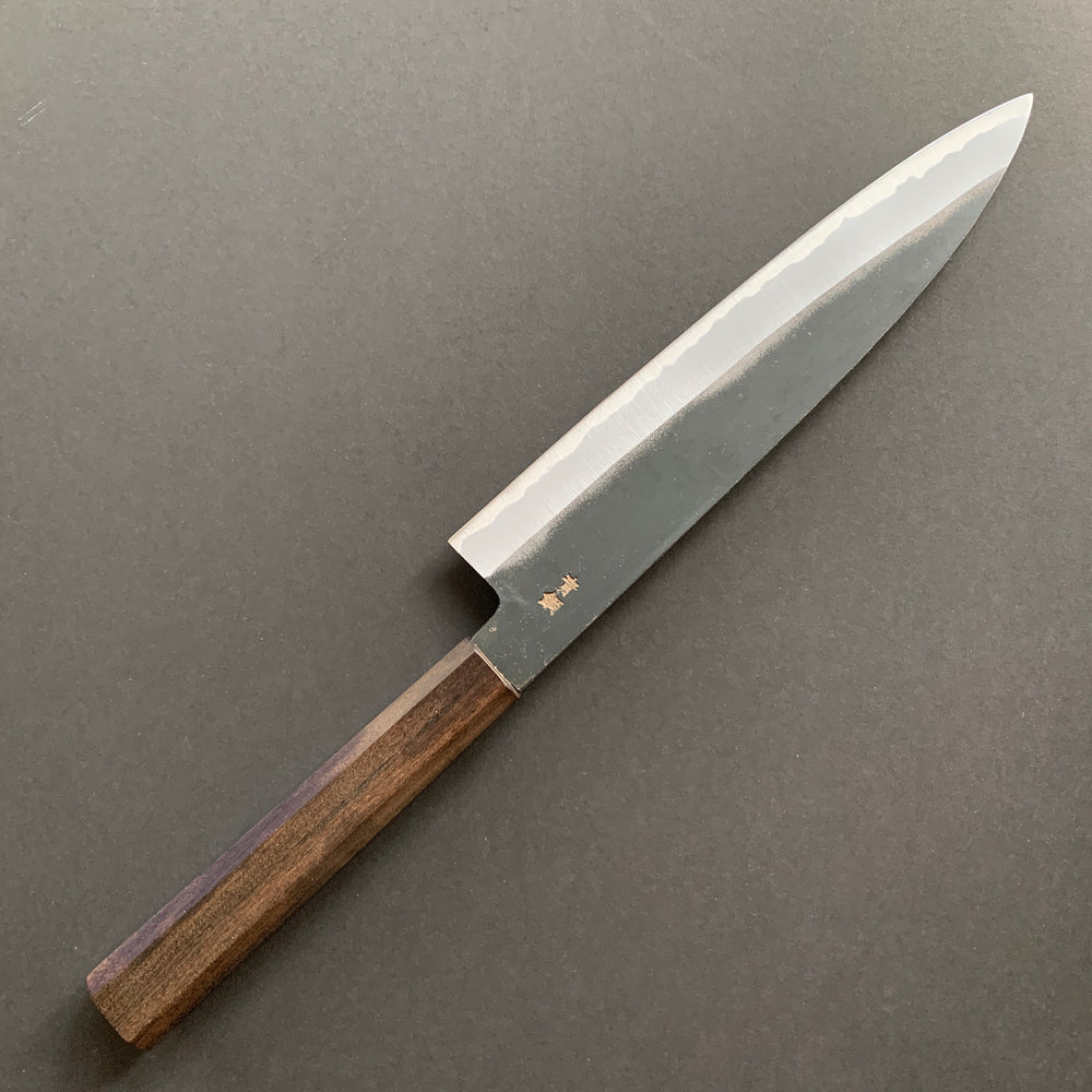 Gyuto knife, Aogami 2 with iron cladding, Kurouchi finish, Aosagi range - Hatsukokoro
