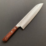 Gyuto knife, VG1 stainless steel, Tsuchime finish, Mahogany handle - Masutani