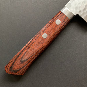 Gyuto knife, VG1 stainless steel, Tsuchime finish, Mahogany handle - Masutani