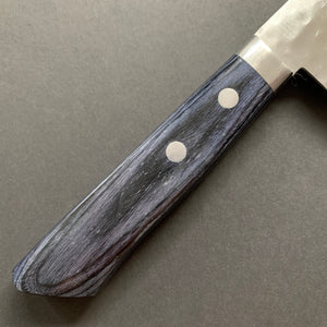 Gyuto knife, VG1 stainless steel, Tsuchime finish, Blue handle - Masutani