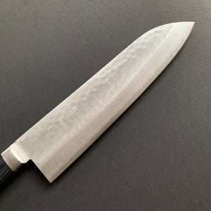 Gyuto knife, VG1 stainless steel, Tsuchime finish, Blue handle - Masutani