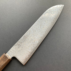 Santoku knife, SLD steel, Kurozome Damascus finish, Hikari range - Hatsukokoro
