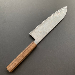 Santoku knife, SLD steel, Kurozome Damascus finish, Hikari range - Hatsukokoro