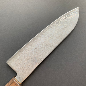 Santoku knife, SLD steel, Kurozome Damascus finish, Hikari range - Hatsukokoro