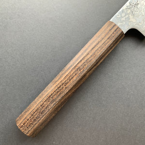 Tall Petty knife, SLD steel, Kurozome Damascus finish, Hikari range - Hatsukokoro