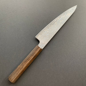 Tall Petty knife, SLD steel, Kurozome Damascus finish, Hikari range - Hatsukokoro