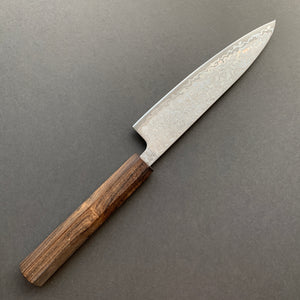 Petty knife, SLD steel, Kurozome Damascus finish, Hikari range - Hatsukokoro