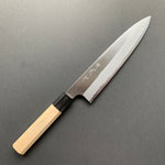 Gyuto knife, Shirogami 1 Carbon Steel with Stainless Steel cladding, Polished finish  - Togashi Kenji