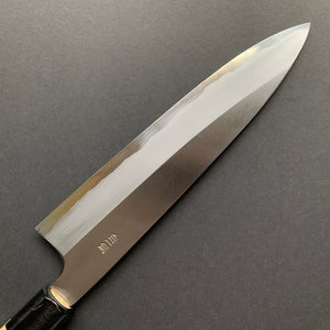 Gyuto knife, Shirogami 1 Carbon Steel with Stainless Steel cladding, Polished finish  - Togashi Kenji