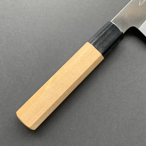 Gyuto Knife, Shirogami 1 Carbon Steel with Stainless Steel cladding, Polished finish - Sakai Kikumori x Nakagawa Hamono