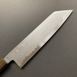 Kiritsuke Gyuto Knife, Shirogami 2 Carbon Steel with Stainless Steel cladding, Kasumi finish - Sakai Kikumori