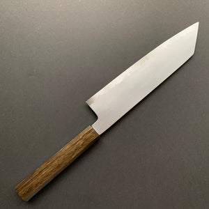 Kiritsuke Gyuto Knife, Shirogami 2 Carbon Steel with Stainless Steel cladding, Kasumi finish - Sakai Kikumori