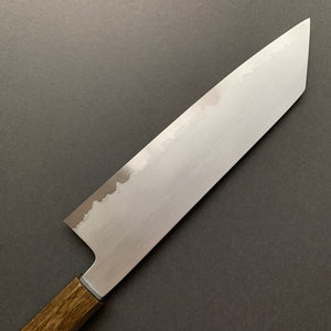 Kiritsuke Gyuto Knife, Shirogami 2 Carbon Steel with Stainless Steel cladding, Kasumi finish - Sakai Kikumori