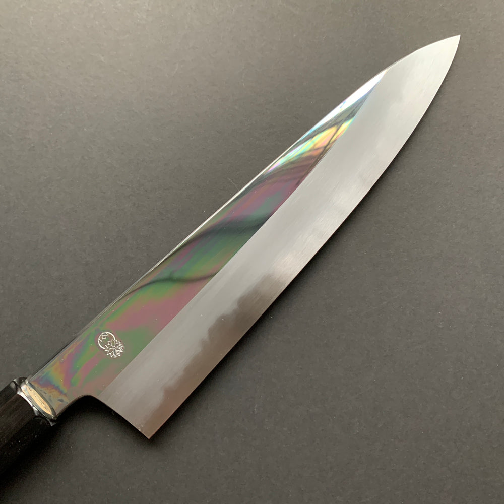 Gyuto Knife, Aogami 1 Carbon Steel with Soft Iron Cladding, mirror polished finish, Choyo range - Sakai Kikumori