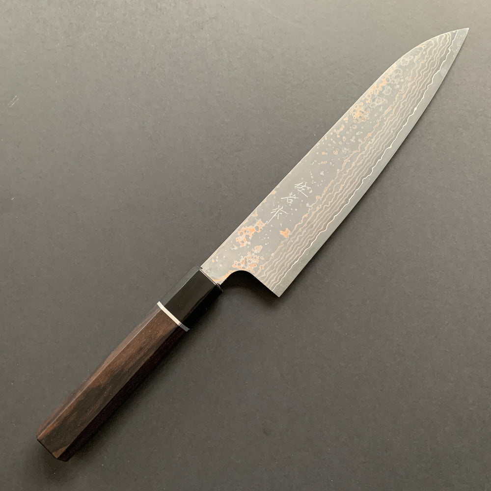 Gyuto knife, VG10 Stainless Steel, Coloured Damascus finish - Saji