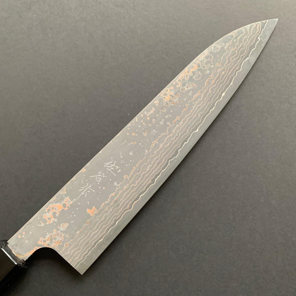 Gyuto knife, VG10 Stainless Steel, Coloured Damascus finish - Saji