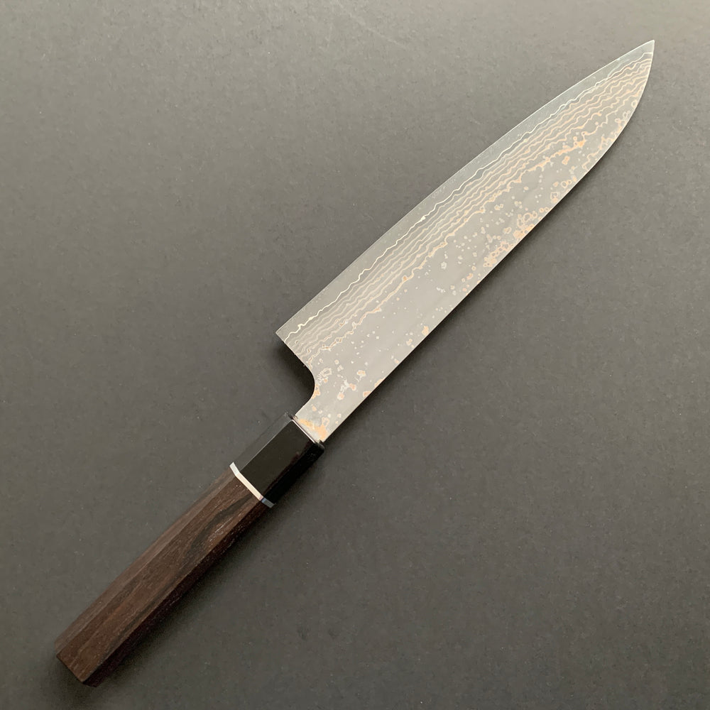 Gyuto knife, VG10 Stainless Steel, Coloured Damascus finish - Saji