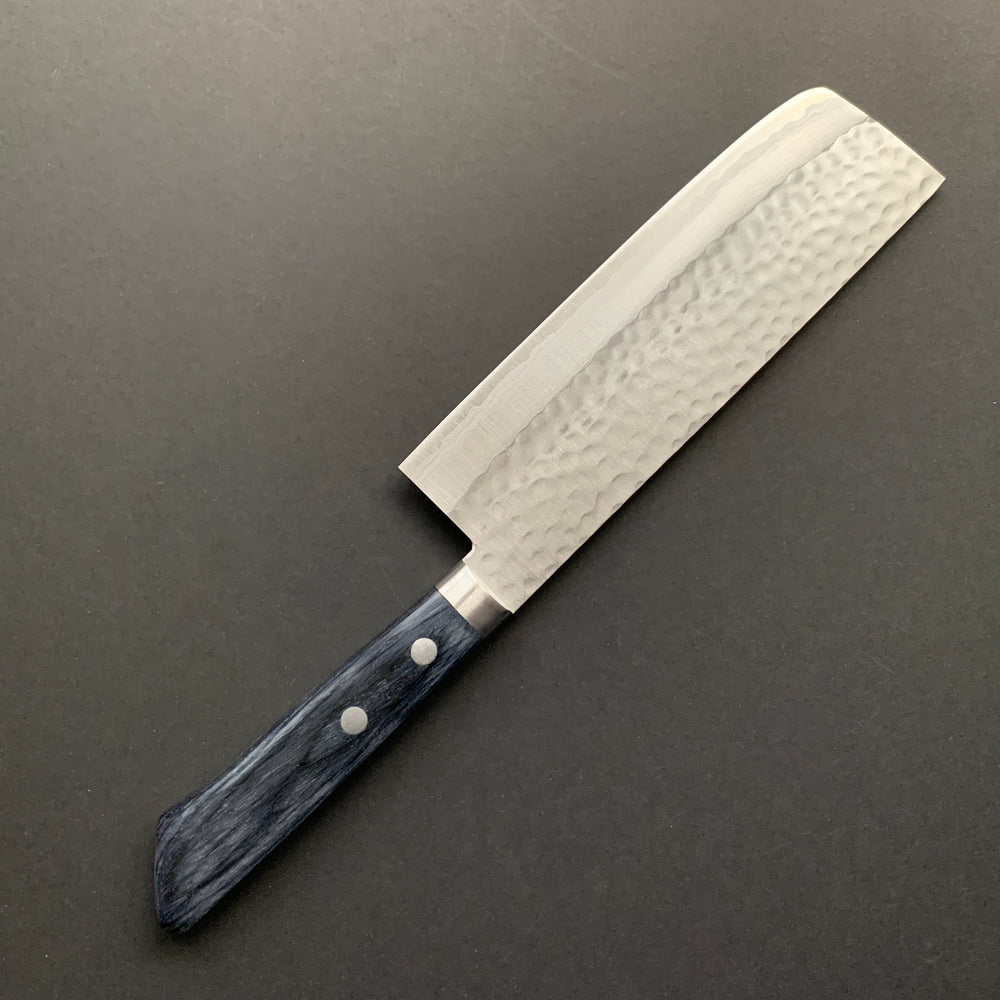 Nakiri knife, VG10, Damascus Tsuchime finish - Masutani